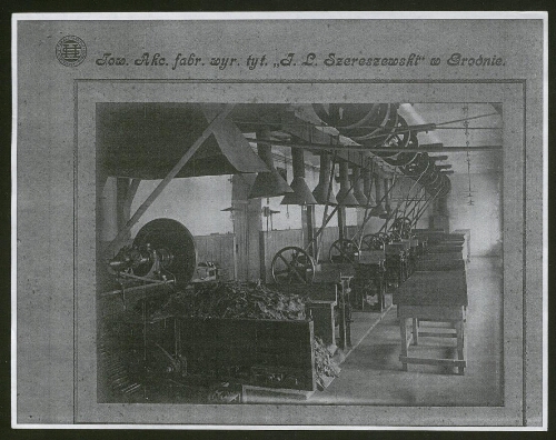 Copie de onze photographies de l'usine de J. L. Szereszewski, à Grodno, non datées