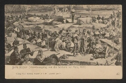 Carte postale représentant des soldats juifs allemands célébrant Kippour, datée de l'année 1870