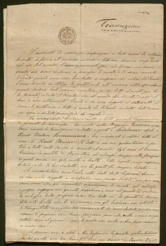 Document manuscrit, daté du 28 janvier 1873