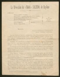 . Moïse David Delvaille demande la révocation du "Mohel" Salzedo,  au Consistoire Israélite de Bayonne (1892) 