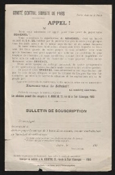 Appel du Comité central sioniste de Paris au don du Schekel et bulletin de souscription (entre 1910 et 1914)