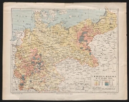 Verbreitung der Juden im Deutschen Reich - Carte indiquant la présence des communautés juives dans l'Empire Allemand