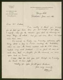 Lettre manuscrite de R. B. Meech adressée à Salomon Salama, datée du 25 juin 1931