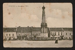 Carte postale représentant une place avec une Eglise, à Kaunas, datée du 9 décembre 1922